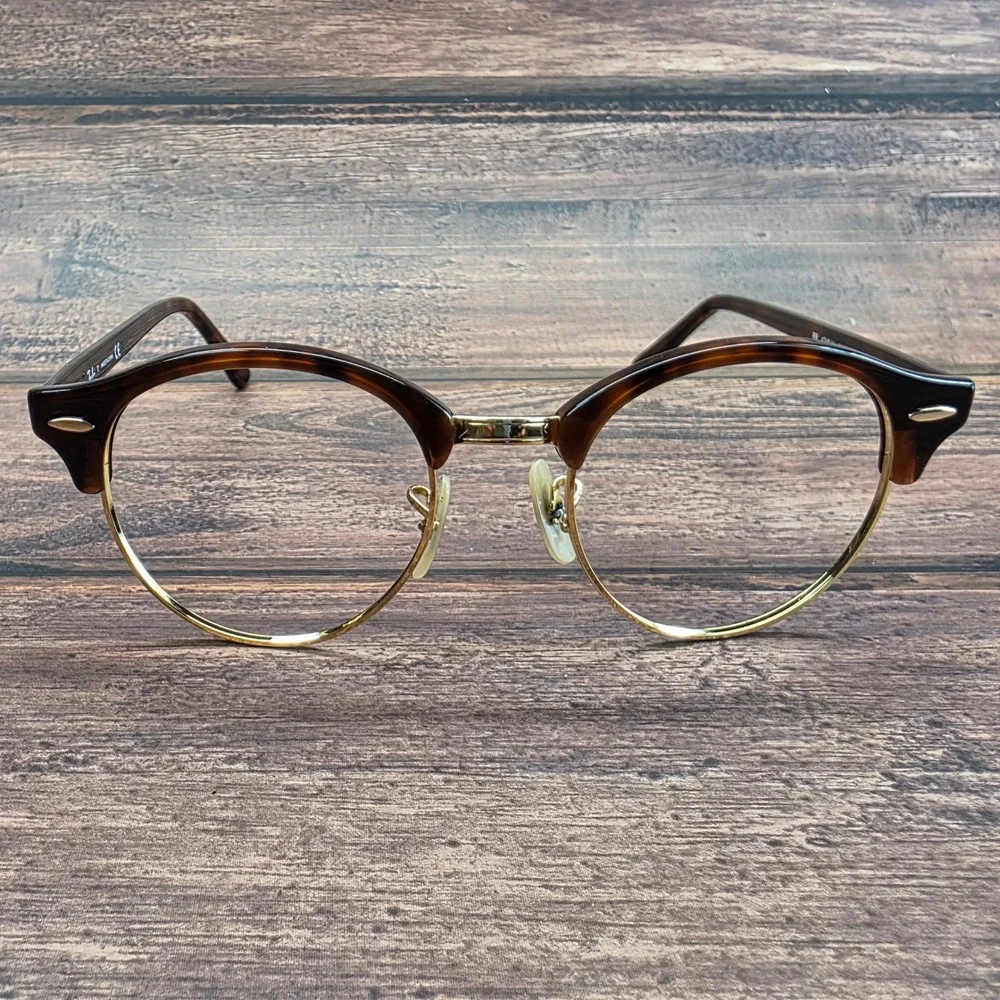 Ray-Ban RB 4246-V 2372 Clubround Tortoise Gold Frames 47-19 140 Eyeglasses